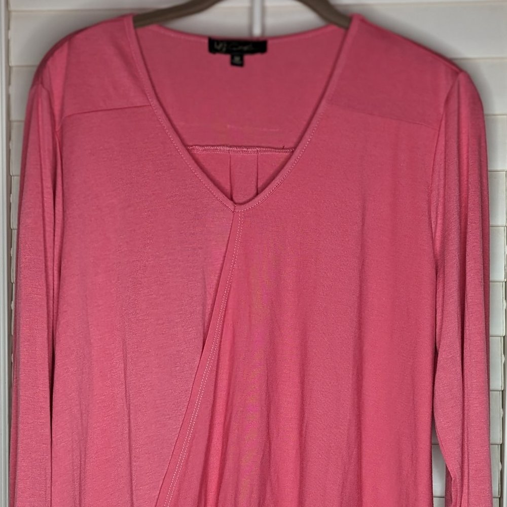 DG2 by Diane Gilman Pink Top with Twisted Front Hem